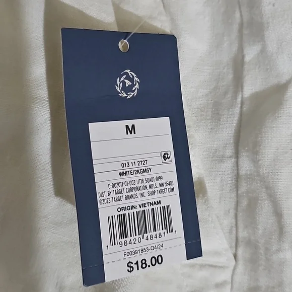 Universal Thread Women's Mid-Rise Linen Pull-On Shorts White Size M Waist 16 - Picture 4 of 5